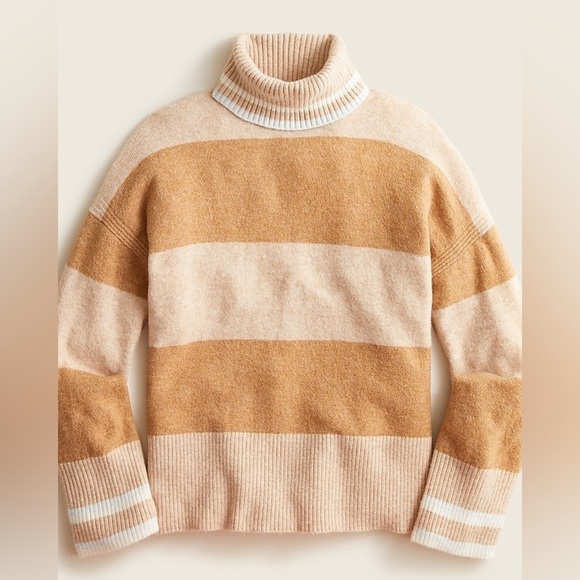 J. Crew Sweaters - J. Crew Striped Turtleneck Sweater Supersoft Yarn